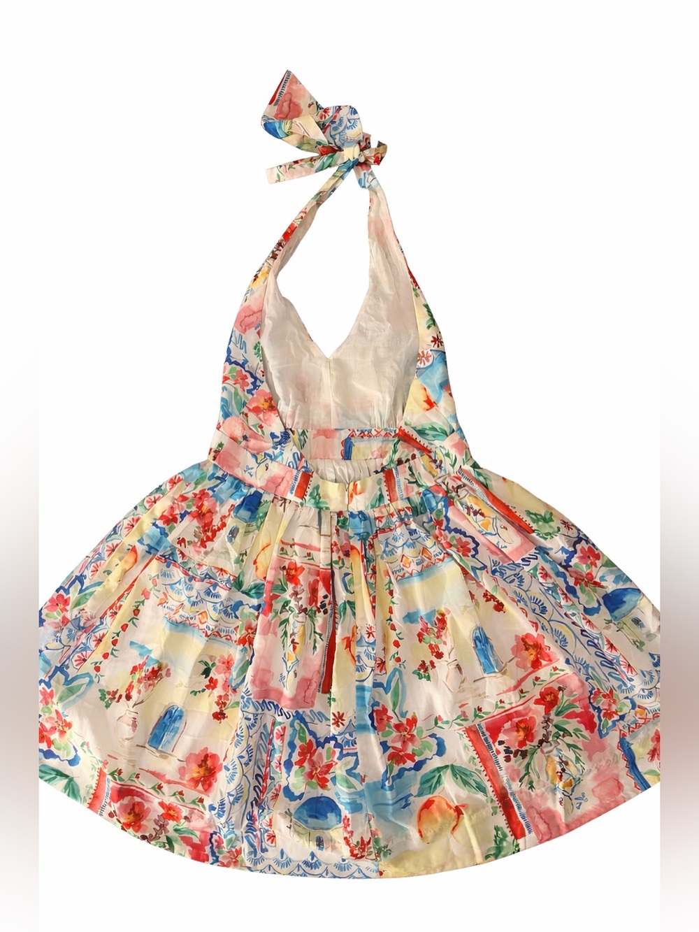 Showpo Multicolor Vacation Print Halter Mini Dress 6 - Picture 5 of 9